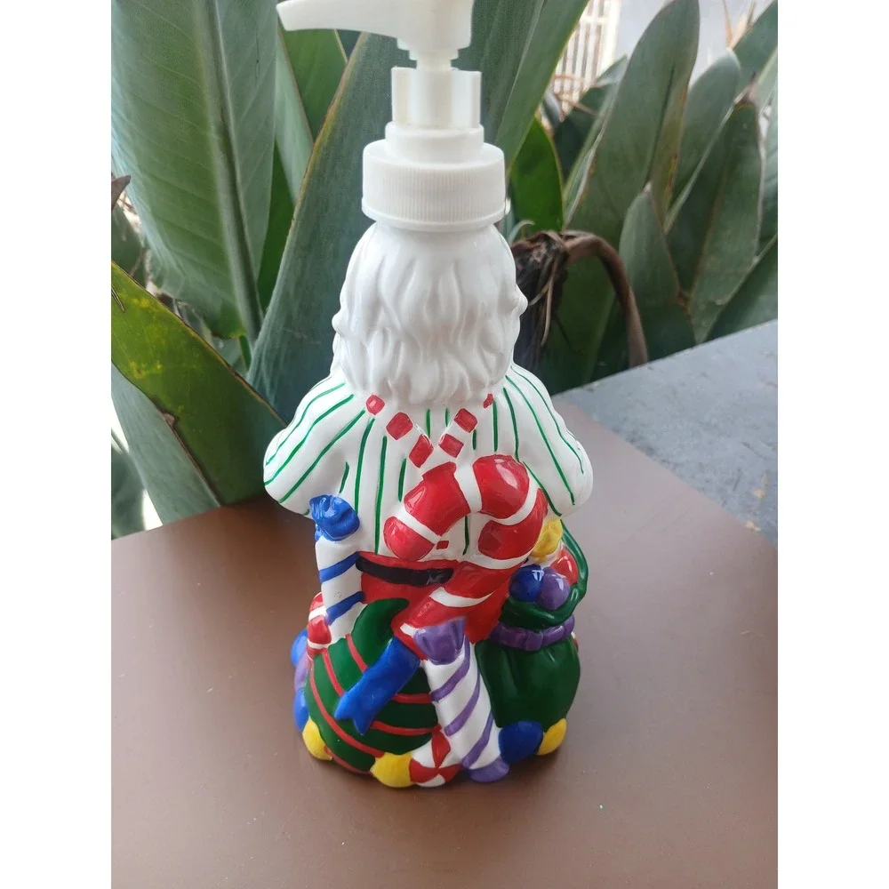 Vintage Ceramic Santa Claus Soap Lotion Dispenser Christmas Holiday Decor 9